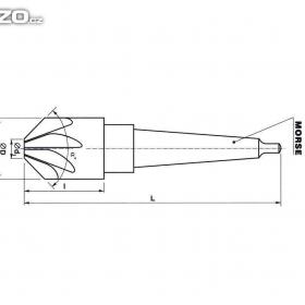 Foto inzerátu ZÁHLUBNÍK KUŽELOVÝ 90°x45  HVĚZDICE S KUŽ. STOPKOU HSS(NOVÝ)