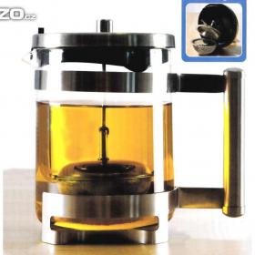 Fotka k inzerátu Konvice na čaj s nerezovým sítkem 1litr sklo/nerez nová , nepoužitá / 19067134