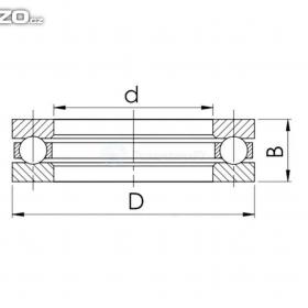 Foto inzerátu Ložisko axiální 51222 M (110x160x38)mm - kuličkové NOVÉ