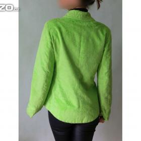 Foto inzerátu Výrazně zelené plyšové sako Peter Hahn