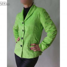 Foto inzerátu Výrazně zelené plyšové sako Peter Hahn