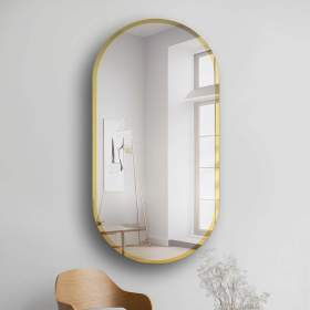 Fotka k inzerátu Oválné zrcadlo ve zlatém lesklém rámu -  BONITA 50x100 cm / 18418357