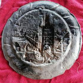 Foto inzerátu PRODÁM STAROŽITNÝ HLINÍKOVÝ ODLITEK PRAHY,  PRAŠNÁ BRÁNA A KARLŮV MOST.