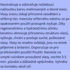 Foto inzerátu Masky na vlasy - stříbrné. Výhodné balení - 1000 ml !! 