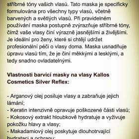 Foto inzerátu Masky na vlasy - Stříbrné. NOVÉ ! Výhodné balení: 1000 ml !!
