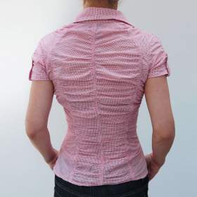 Foto inzerátu Letní řasená kostičkovaná košile Mango vel.36