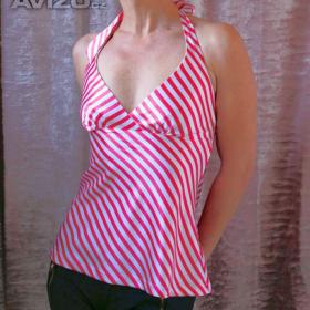 Nový saténový pruhovaný letní top H& M vel.34 / 18627987