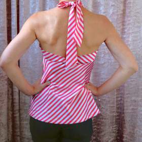 Foto inzerátu Nový saténový pruhovaný letní top H&M vel.34