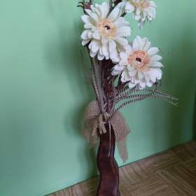 Fotka k inzerátu Hnědá váza bez dekorace výška 29cm / 18727447
