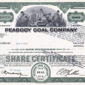Fotka k inzerátu Akcii -  Společnost – uhlí – CHICAGO – 100 -  10.10.1966 / 18751187