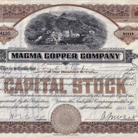 Akcii -  Společnost MAGMA měď – 100 -  31.1.1925 / 18751189