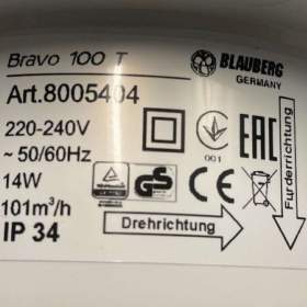 Foto inzerátu Koupelnový ventilátor BLAUBERG
