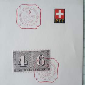 Fotka k inzerátu Švýcarsko, Zürich 1943 -  100 let poštovních známek  / 18818945