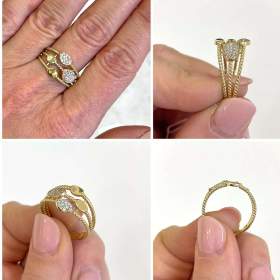 Fotka k inzerátu NOVÝ Moderný zlatý prsteň zo 14k zlata -  Korai / 18861855