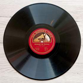 Foto inzerátu Vlasta Burian, tři starožitné gramodesky His Master’s Voice, velmi vzácné