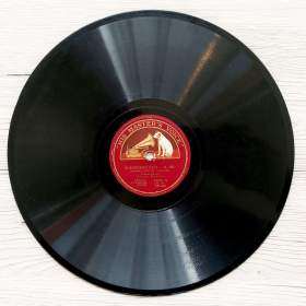 Foto inzerátu Vlasta Burian, tři starožitné gramodesky His Master’s Voice, velmi vzácné