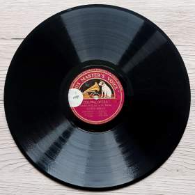 Foto inzerátu Vlasta Burian, tři starožitné gramodesky His Master’s Voice, velmi vzácné