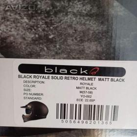 Foto inzerátu Retro přilba Black ROYALE SOLID