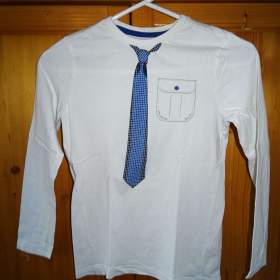 Bílé triko Pepco s dl. rukávem vel. 140 / 18904645