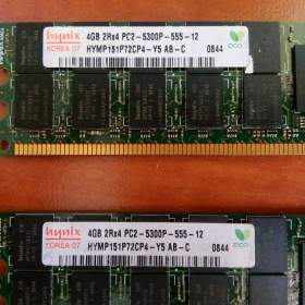 Fotka k inzerátu Pameti do PC Hynix 2x4GB PC2- 5300 DDR2- 667MHz / 18916996