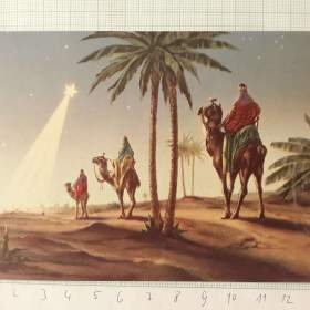 Fotka k inzerátu Tři králové, kometa, Betlém -  stará pohlednice / 18923311