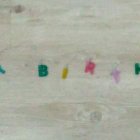 Foto inzerátu Světelný řetěz Happy birthday (160 cm)