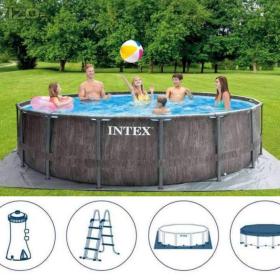 Fotka k inzerátu Intex Bazénový set Prism Frame 457 x 122 cm + příslušenství -  nový / 19963326