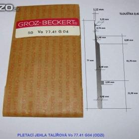 Pletací jehla Vo 77.41 G04 -  talířová (stroj ODZI) - 100 ks / 18960259