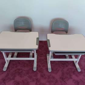 Fotka k inzerátu 2x výškově nastavitelný stůl i židle (AlzaErgo Table ETJ100 šedý) / 18962496