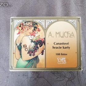 Fotka k inzerátu PRODÁM CANASTOVÉ HRACÍ KARTY ALFONS MUCHA  / 18392626