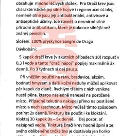 Foto inzerátu Dračí krev tinktura 25ml