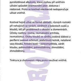 Fotka k inzerátu Kostivalová tinktura v Alpě 200ml / 18978154