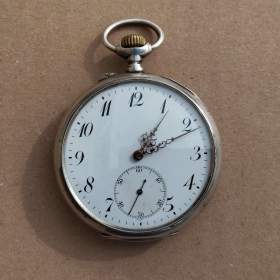 Fotka k inzerátu Staré stříbrné kapesní švýcarské hodiny LONGINES / 19010349