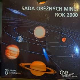 Fotka k inzerátu Sada oběžných mincí rok 2000 ČNB -  Sluneční soustava / 19041685