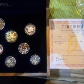 Sada oběžných mincí 2021 proof -  dřevěná etue / 19044790