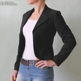 Foto inzerátu Černé semišové sako do pasu Petite Collection vel.32