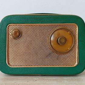 První československé tranzistorové rádio T58/T2800 z roku 1958, funkční / 19110023
