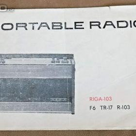 Fotka k inzerátu Návod Portable radio RIGA- 103 z roku 1974 / 19126576
