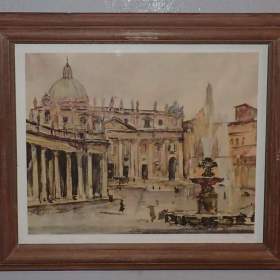 KAŠNA NA SVATOPETRSKÉM NÁMĚSTÍ A BAZILIKA SV. PETRA -  REPRODUKCE / 19169496