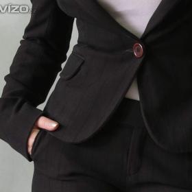 Foto inzerátu Hnědočerný dámský kostýmek Santo Stefano vel.S