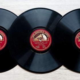 Foto inzerátu Vlasta Burian, starožitné gramodesky His Master’s Voice, rok 1928, krásný stav