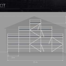 Plettac Nove fasádní lešení scaff 74 Plettac - 156 m2 / 19200163