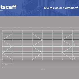 Fotka k inzerátu Nove fasádní lešení PLETTAC - scaff 74 - 250 m2 / 18053501