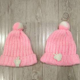 Zimní čepičky pro dvojčátka vel.80 (2ks) / 19230825