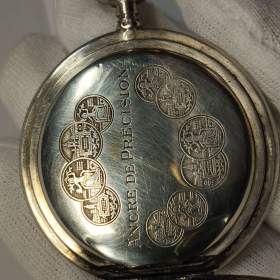 Foto inzerátu Starožitné pánské tříplášťové celostříbrné kapesní hodinky