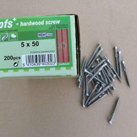Terasové nerezové vruty 5x50 TORX (200ks +bit) i jiné rozměry / 19260888