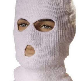 Kukla Mil- Tec Balaclava pletená se 3 otvory -  bílá / 19261411