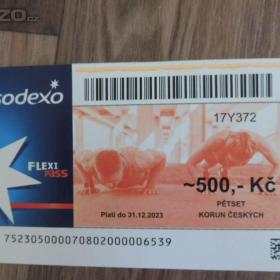 koupim poukázky sodexo, flexi pass, unišek, edenred, pluxee / 19287018