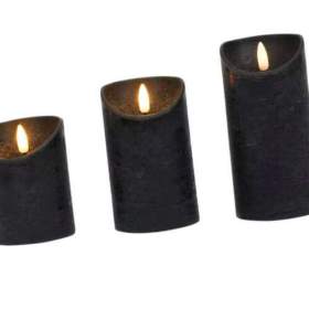 Foto inzerátu Sada led svíček s Časovačem na voskové baterie svíčka černá