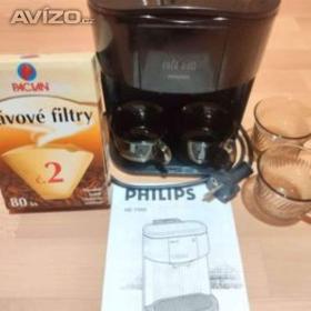 Kávovar / překapávač Philips + filtry + hrníčky / 19298906